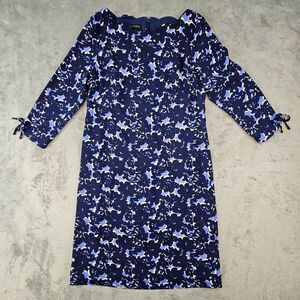 Talbots‎ Dress Women's 4 Knee Length Multicolor Floral Scalloped Business Casual